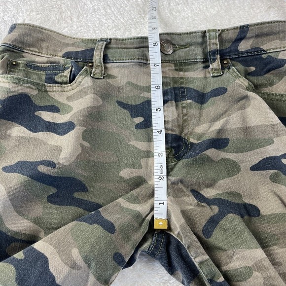 Gap Jeggings SIZE 29 Stretch Green Camo Low‎ Rise Skimmer Legging Pockets Denim - Picture 5 of 13